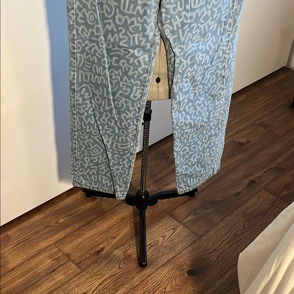 Cotton On Blue Patterned Flare Jeans - Picture 2 of 5